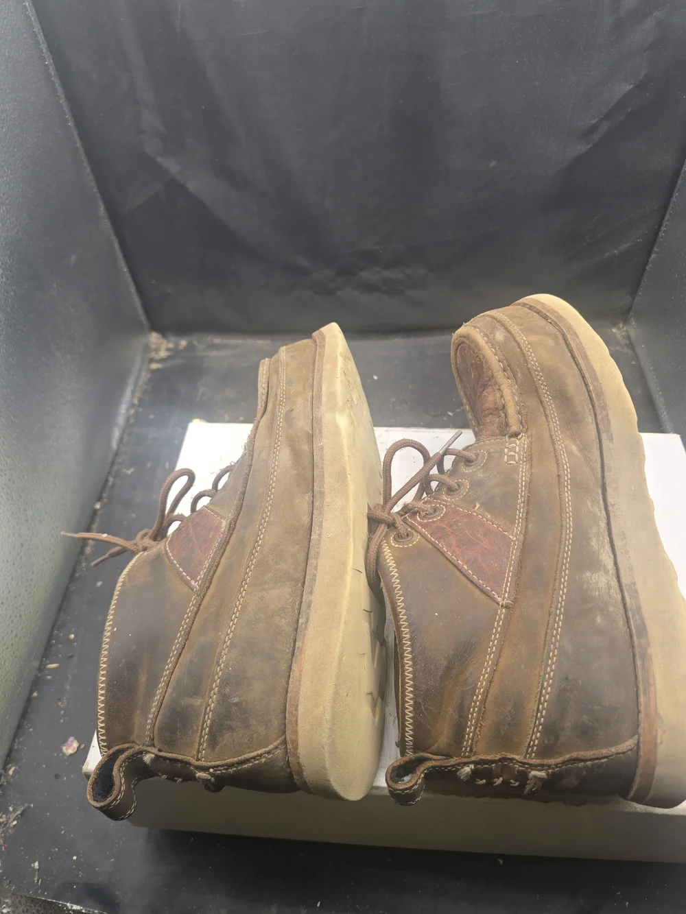 Twisted X Brown Leather Chukka Boots with‎ Lace-Up Detail